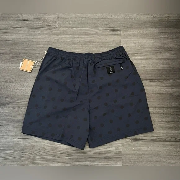 VAST Life Men's XL Navy Blue Polka Dot Volley Shorts Drawstring Athletic New - Picture 5 of 6
